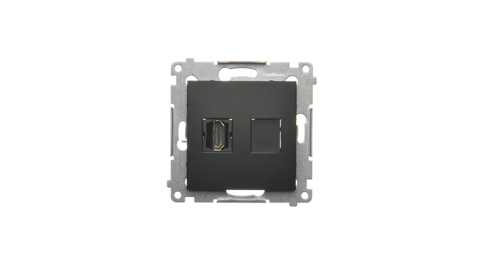 ⁨Simon 54 Gniazdo HDMI (moduł) czarny mat DGHDMI.01/49⁩ w sklepie Wasserman.eu