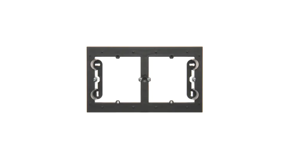 ⁨Simon 54 Premium 2-fold surface box for PREMIUM frames. Depth 35 mm black matt DPN2/49⁩ at Wasserman.eu