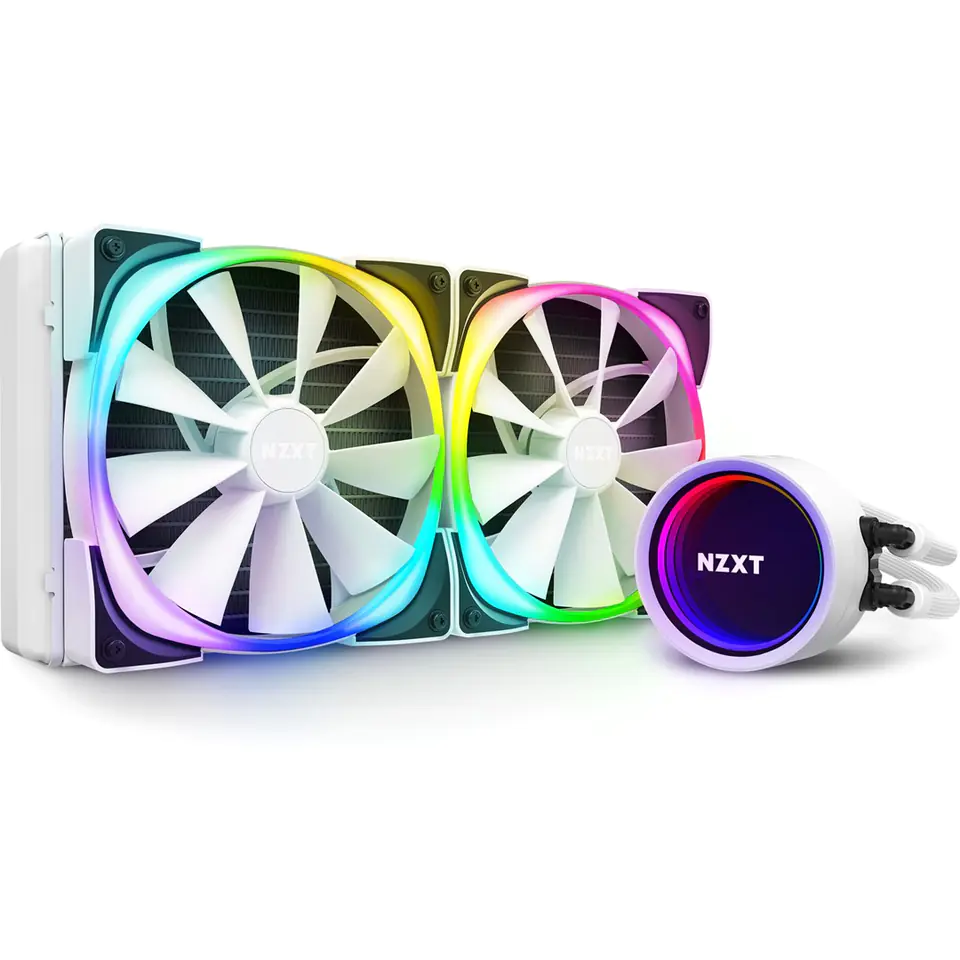 ⁨NZXT Kraken X63 RGB Processor All-in-one liquid cooler 14 cm White⁩ at Wasserman.eu