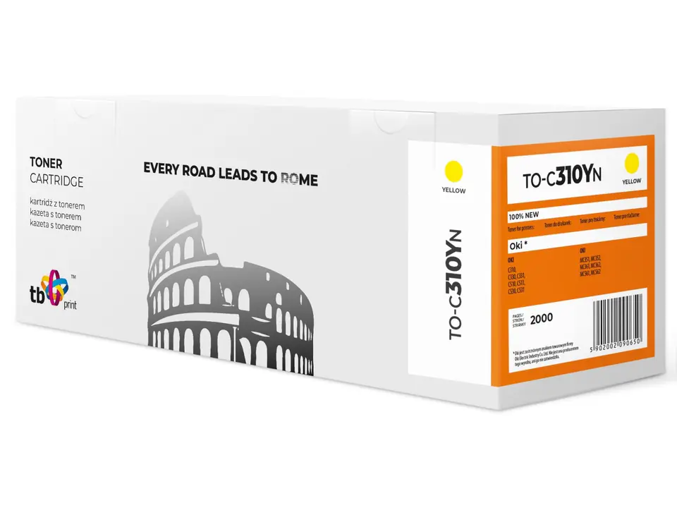 ⁨Toner for OKI C310 TO-C310YN yellow 100% new⁩ at Wasserman.eu