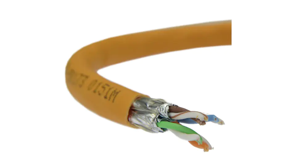 ⁨FTP cable Cat7 S/FTP 4x2x0,57 orange LSOH SecurityNet /100m/⁩ at Wasserman.eu