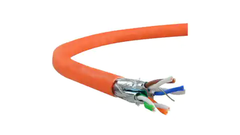 ⁨Kabel FTP kat.7 S/FTP 4x2x0,57 pomarańczowy LSOH NEKU /500m/⁩ w sklepie Wasserman.eu