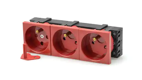 ⁨Socket 3x 2P+Z DATE red wrench 45x135mm type M45 JL-02-G21-7K⁩ at Wasserman.eu