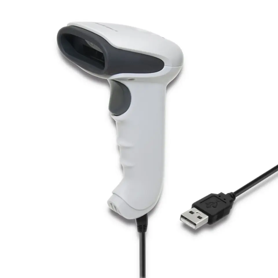 Czytnik kodów kreskowych 1D | CCD | USB | Biały w sklepie Wasserman.eu