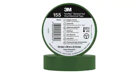 ⁨Isolierband 19mm x 20m PVC Temflex 155 grün 7100184747⁩ im Wasserman.eu