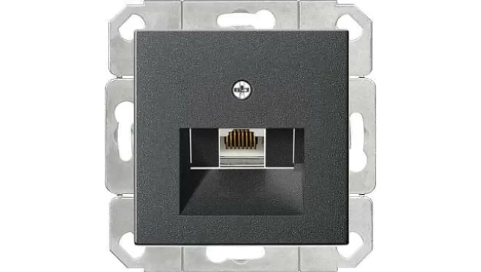 ⁨Computer socket RJ45 cat. 6 Gira System 55 anthracite⁩ at Wasserman.eu