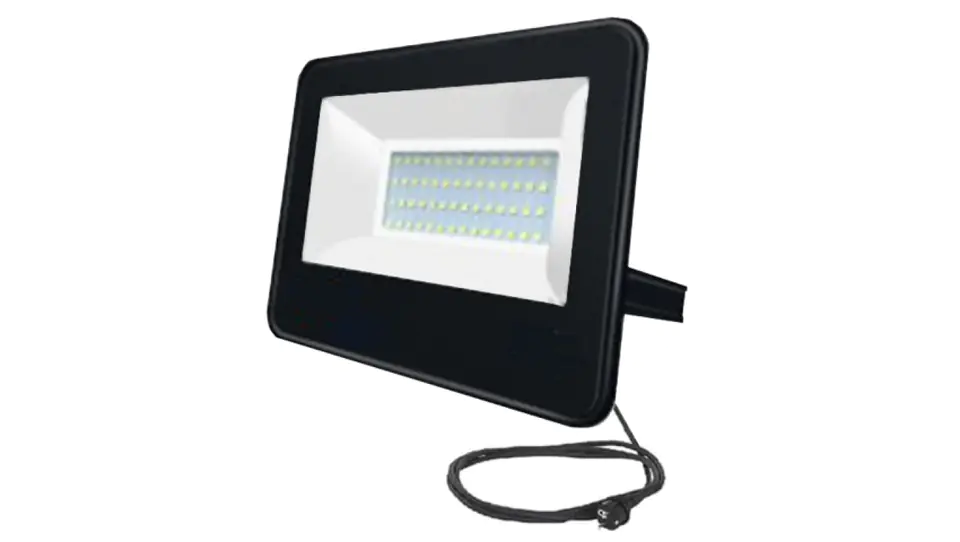 ⁨SMD LED floodlight LLS150ALK 150W with 5m cable 6500K 13500lm IP54 16101⁩ at Wasserman.eu