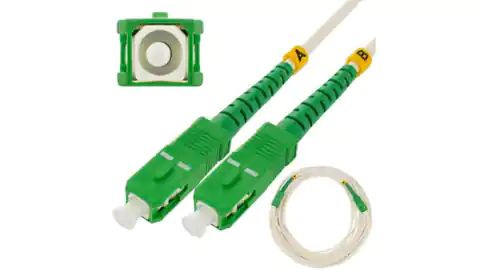 ⁨Fiber Optic Patch Cable FO SM SC/APC-SC/APC simplex 9/125 G.657A1 NEKU 25m⁩ at Wasserman.eu