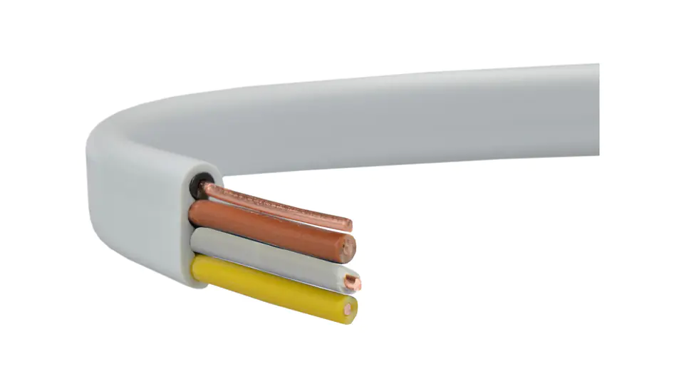 ⁨Current wire YDYp 450/750V 4x1,5 flat wire Electrical cable /100m/⁩ at Wasserman.eu