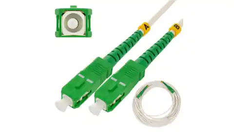 ⁨Fiber Optic Patch Cable FO SM SC/APC-SC/APC simplex 9/125 G.657A1 2m⁩ at Wasserman.eu