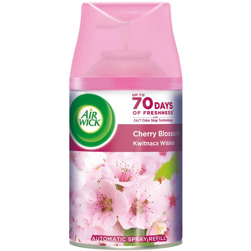 ⁨Wkład do odświeżacza AIR WICK Freshmatic 250ml Kwitnąca Wiśnia/kwitnący jaśmin i frezja⁩ w sklepie Wasserman.eu