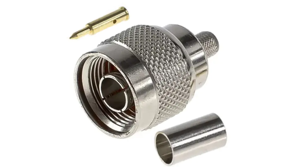 ⁨Coaxial plug N 50ohm crimped for H155 cable⁩ at Wasserman.eu