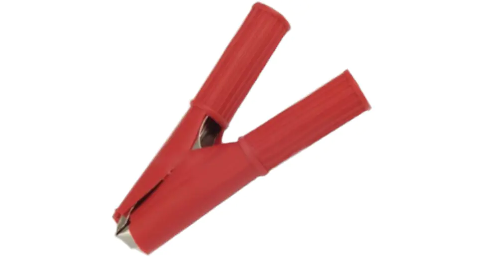 ⁨Connector type Crocodile 15A insulated red⁩ at Wasserman.eu