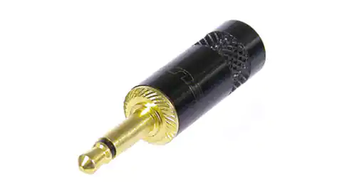 ⁨REAN Audio Plug AUX Mini Jack 3,5 mm Mono für Kabel für 4,5 mm vergoldet schwarz NYS226BG⁩ im Wasserman.eu