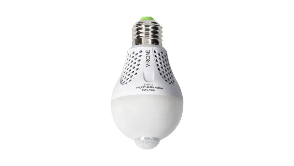 ⁨NAMIB LED PIR 7W A60, PIR bulb 7W, 600lm, 4000K,SW/R-3⁩ at Wasserman.eu