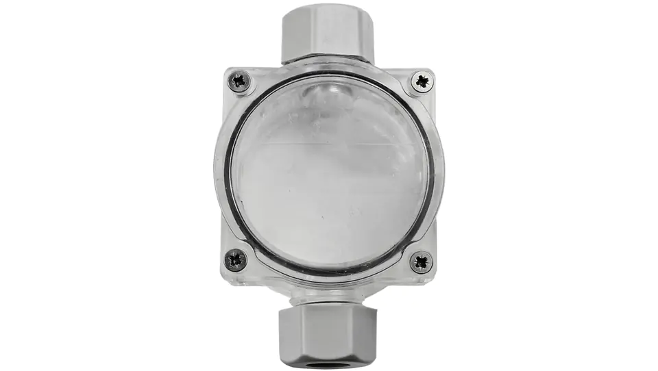 ⁨Puszka natynkowa instalacyjna hermetyczna 2-dławnicowa PG11 60x100x48 4-9mm2 transparentna IP68⁩ w sklepie Wasserman.eu