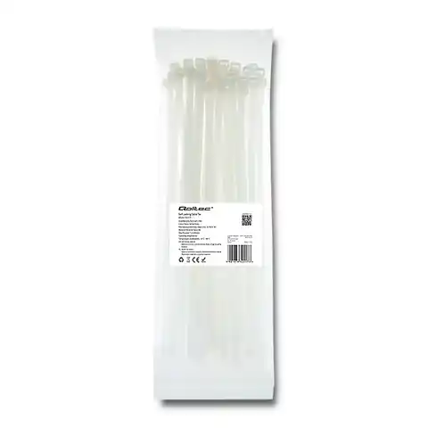 ⁨Self-locking Cable Tie 7.2x300mm, nylon UV, White⁩ at Wasserman.eu