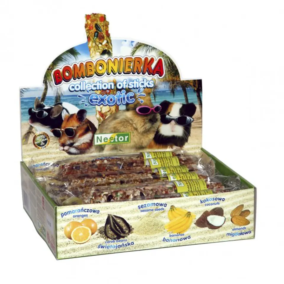 ⁨NESTOR EXOTIC CHOCOLATE BOX FOR RODENTS 690g⁩ at Wasserman.eu