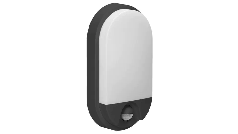⁨NEFRYT LED 10W, oprawa ogrodowa z czujnikiem ruchu, 800lm, IP54, 4000K, czarna,AD-OP-6110BLPMR4⁩ w sklepie Wasserman.eu
