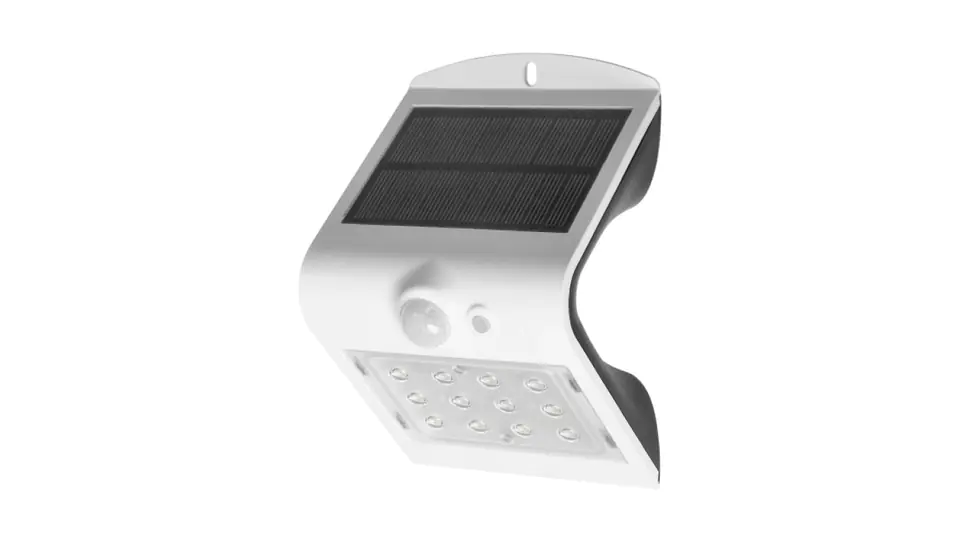 ⁨SILOE LED 1,5W, lampa solarna z czujnikiem ruchu 120st, 190lm, IP65, 4000K, 1200mAh, podwójne źródło światła, bia,AD-SL-6083WLR4⁩ w sklepie Wasserman.eu