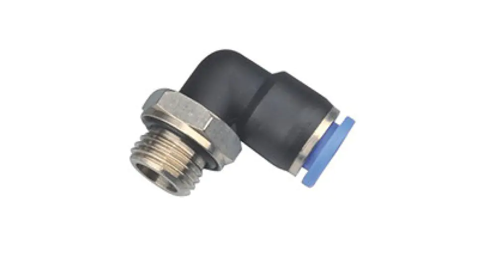 ⁨Low angle plug connector made of plastic for hose 16, G1/2z, 125N.012-16⁩ at Wasserman.eu