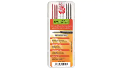 ⁨Wkłady zapasowe do ołówka 3030 odporne na temp 70C kolorowe PICA Dry 4070 8szt⁩ w sklepie Wasserman.eu