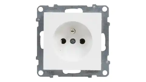 ⁨SUNO Socket single 2P+Z white 16A 250V screw terminals 721185⁩ at Wasserman.eu