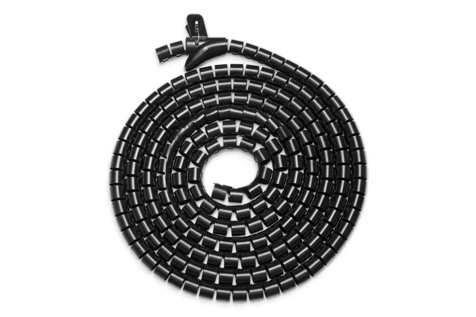 ⁨Grille organizer for wiring (spine) horned flexible 5m black⁩ at Wasserman.eu