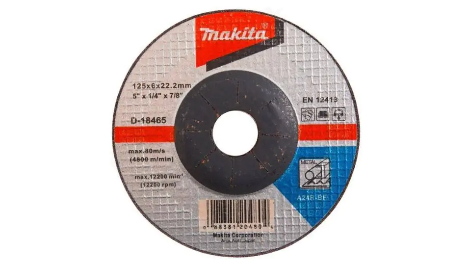Grinding wheel for metal 125x6mm A24R D-18465 at Wasserman.eu