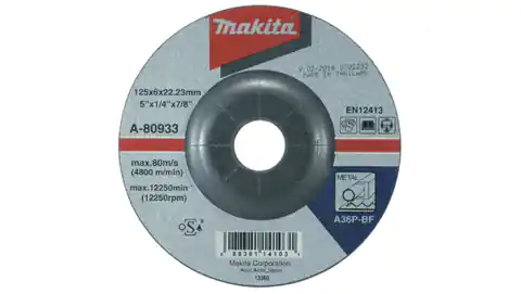 ⁨Grinding disc for metal 125x6mm A36P A-80933⁩ at Wasserman.eu