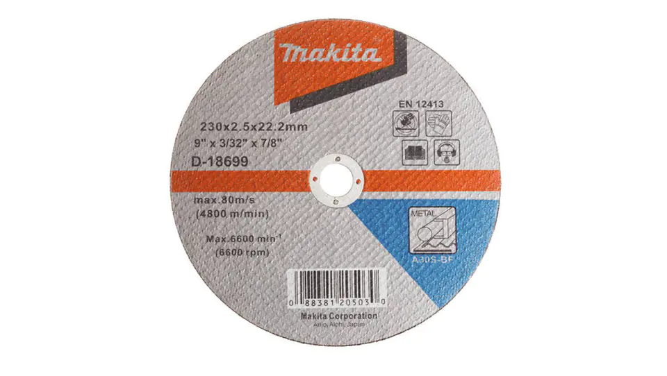 ⁨Tarcza tnąca (płaska) do metalu 230x2,5mm A30S D-18699⁩ w sklepie Wasserman.eu