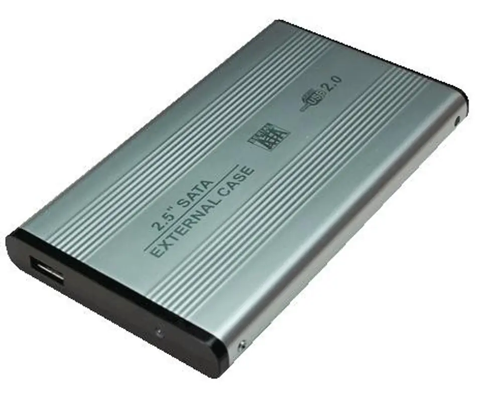 Aluminum housing for HDD 2.5 'SATA, USB, silver at Wasserman.eu