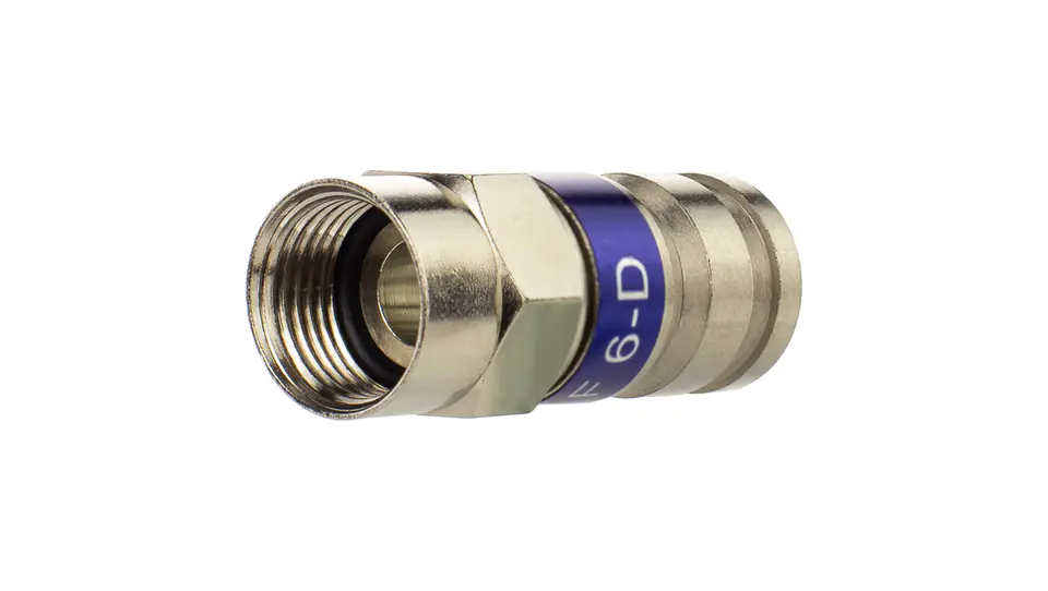 F Antennenstecker, Kompressions-HQ, blau, für RG6 TC6 Trishield 3SH75 im Wasserman.eu