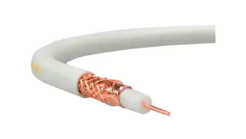 ⁨Antenna Cable 75ohm YWDXpek HD-1000 1.15/4.8/6.6 white: Electrical cable /100m/⁩ at Wasserman.eu