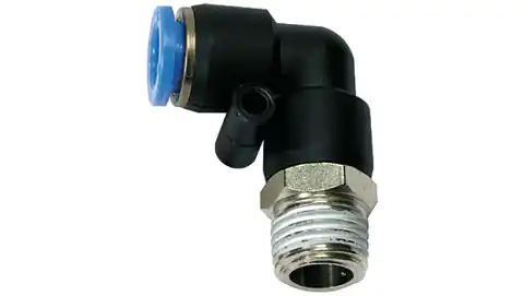 ⁨Plastic plug angle connector for hose 16, conical external thread R1/2z, 126.012-16⁩ at Wasserman.eu