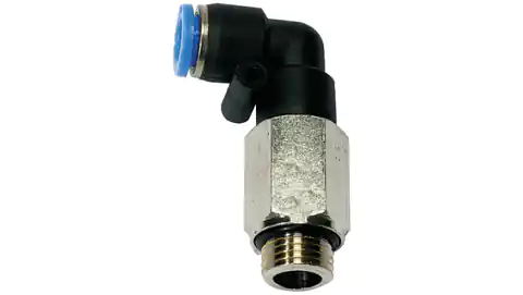 ⁨Long angle plug connector made of plastic for hose 6,G1/2z, 127.012-6⁩ at Wasserman.eu