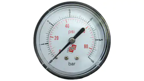 ⁨Standard pressure gauge with rear connection, dia. 40mm, 0-12bar, G1/8, M40A. PL012G18⁩ at Wasserman.eu