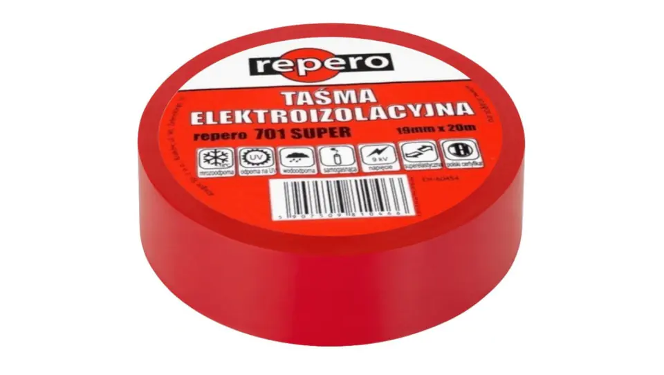 ⁨Insulation tape 19mm/20m Repero701 Super red⁩ at Wasserman.eu