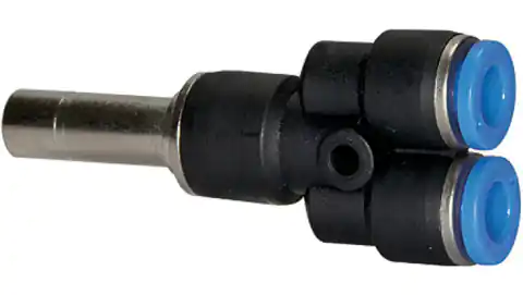 ⁨Plug-in connector Y, reduction plug fi 10, under hose 8, plastic/nickel-plated brass, 158.1008⁩ at Wasserman.eu