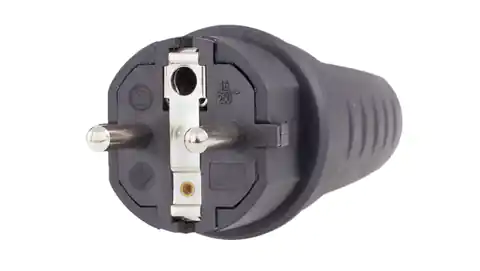 ⁨Wtyk prądowy gumowy na kabel 16A 230V IP44 STANDARD⁩ w sklepie Wasserman.eu