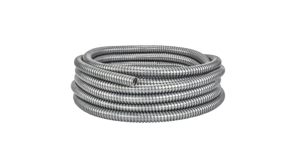 ⁨Protective conduit metal Anaconda Multiflex ros.25 25/21,2mm halogen-free self-extinguishing flexible corrugated pipe FCCN 1250N UV⁩ at Wasserman.eu