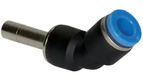 ⁨Plug angle connector 45st., plug 12, under hose 10, plastic/nickel-plated brass,156.1210⁩ at Wasserman.eu