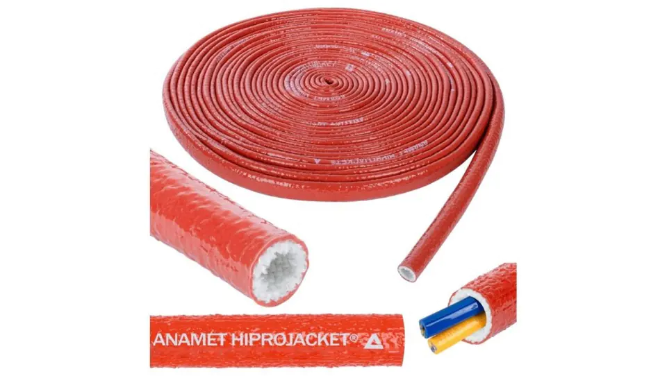 ⁨Cable braid T-shirt Hiprojacket Aero Protective hose conduit resistant to fire and high temperature up to 1640C 25mm 15m⁩ at Wasserman.eu