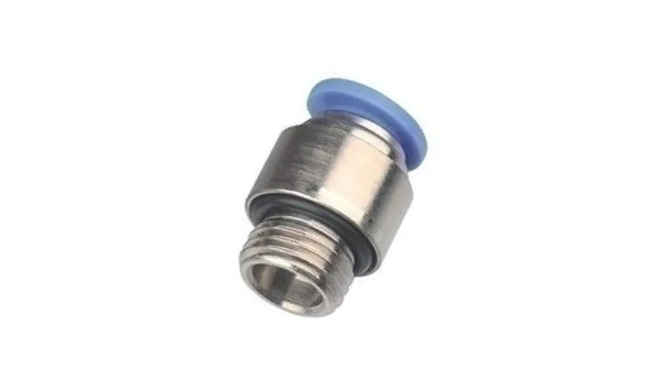 ⁨Straight round brass nickel-plated plug connector for hose 6, G1/4z, 207.014-6⁩ at Wasserman.eu