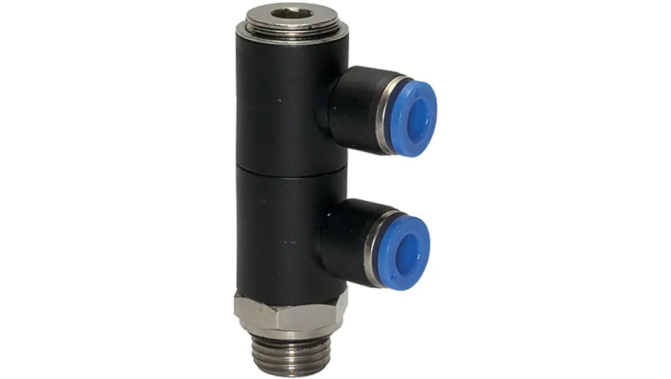 ⁨Banjo double plug distributor made of plastic hose 12, G1/2z, 171.012-12⁩ at Wasserman.eu