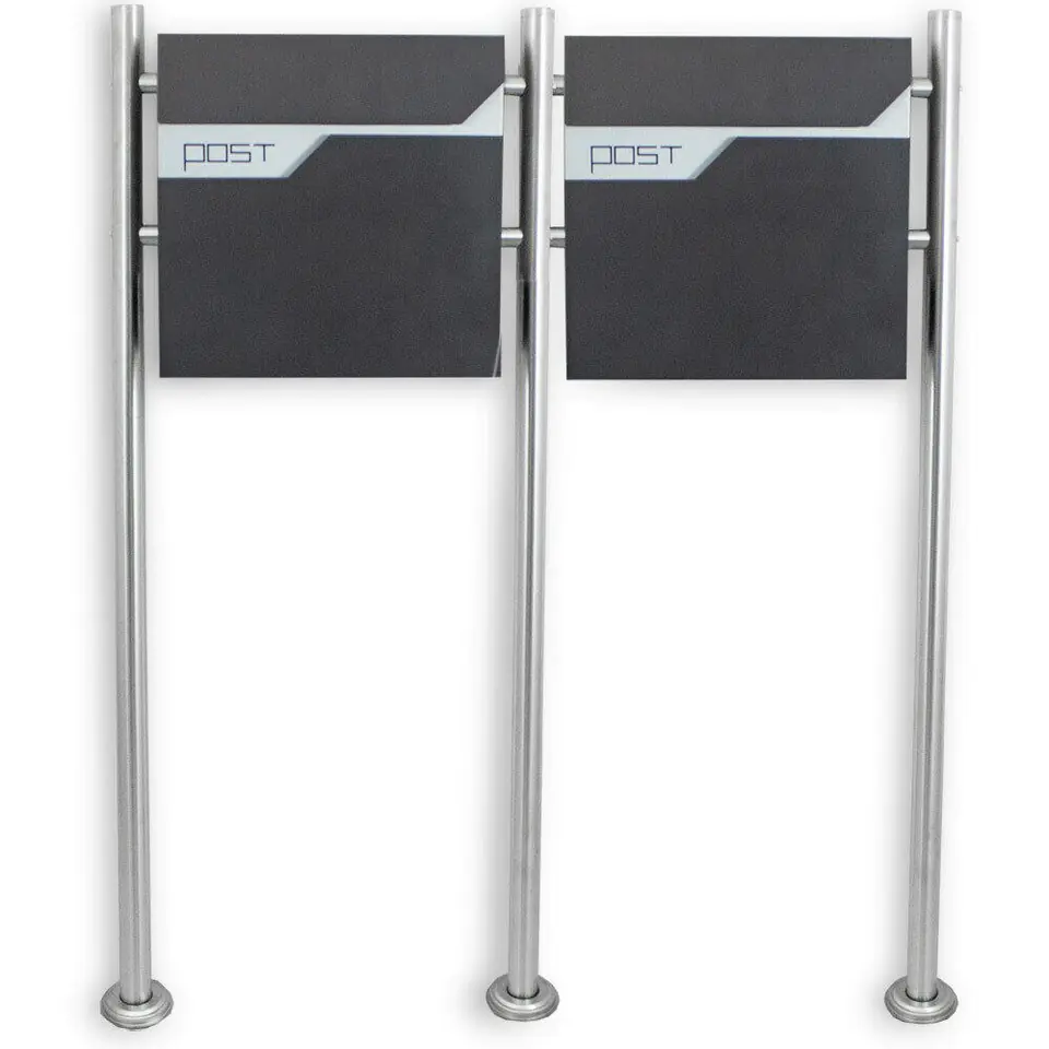 ⁨Double Letter Box 2pcs Freestanding On Inox Post⁩ at Wasserman.eu