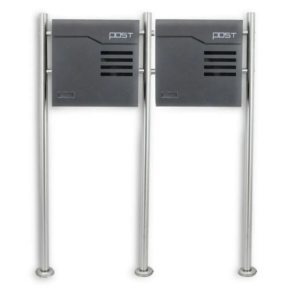 Mailbox on stand/post 2pcs letter set press with newspaper at Wasserman.eu
