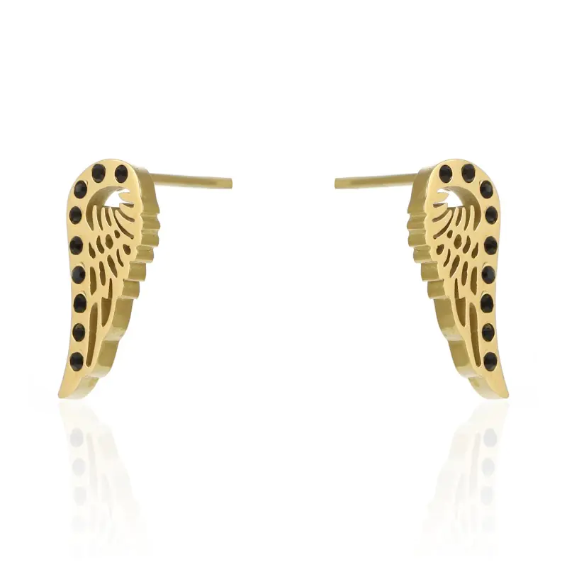 Gold plated stainless steel earrings KST2091 stick at Wasserman.eu