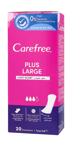 ⁨Carefree Plus Large Panty liners 1 pack-20pcs⁩ at Wasserman.eu