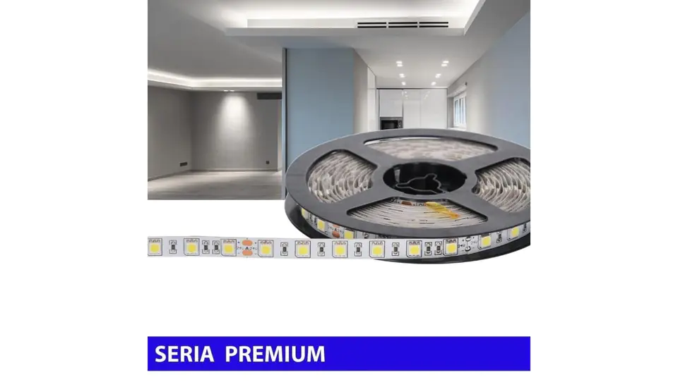 ⁨Taśma Premium 24V 60led 6000-7000K SMD5050 (5) wyc⁩ w sklepie Wasserman.eu